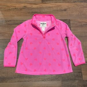 NWOT 4T Fleece 3/4 zip pullover